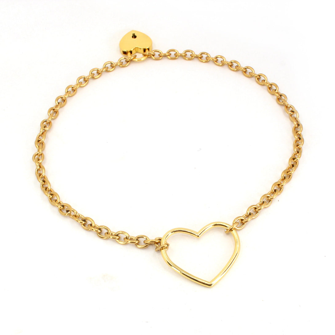 Restrained Grace Day Collar The Signature Gold Heart Ring Day Collar - Heavy Chain Day Collar