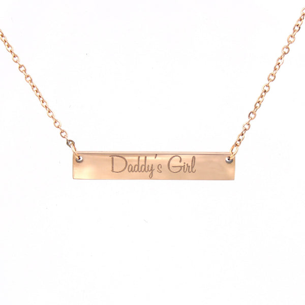 Restrained Grace Day Collar Ultra Discreet Rose Gold Bar Necklace - BDSM Day Collar