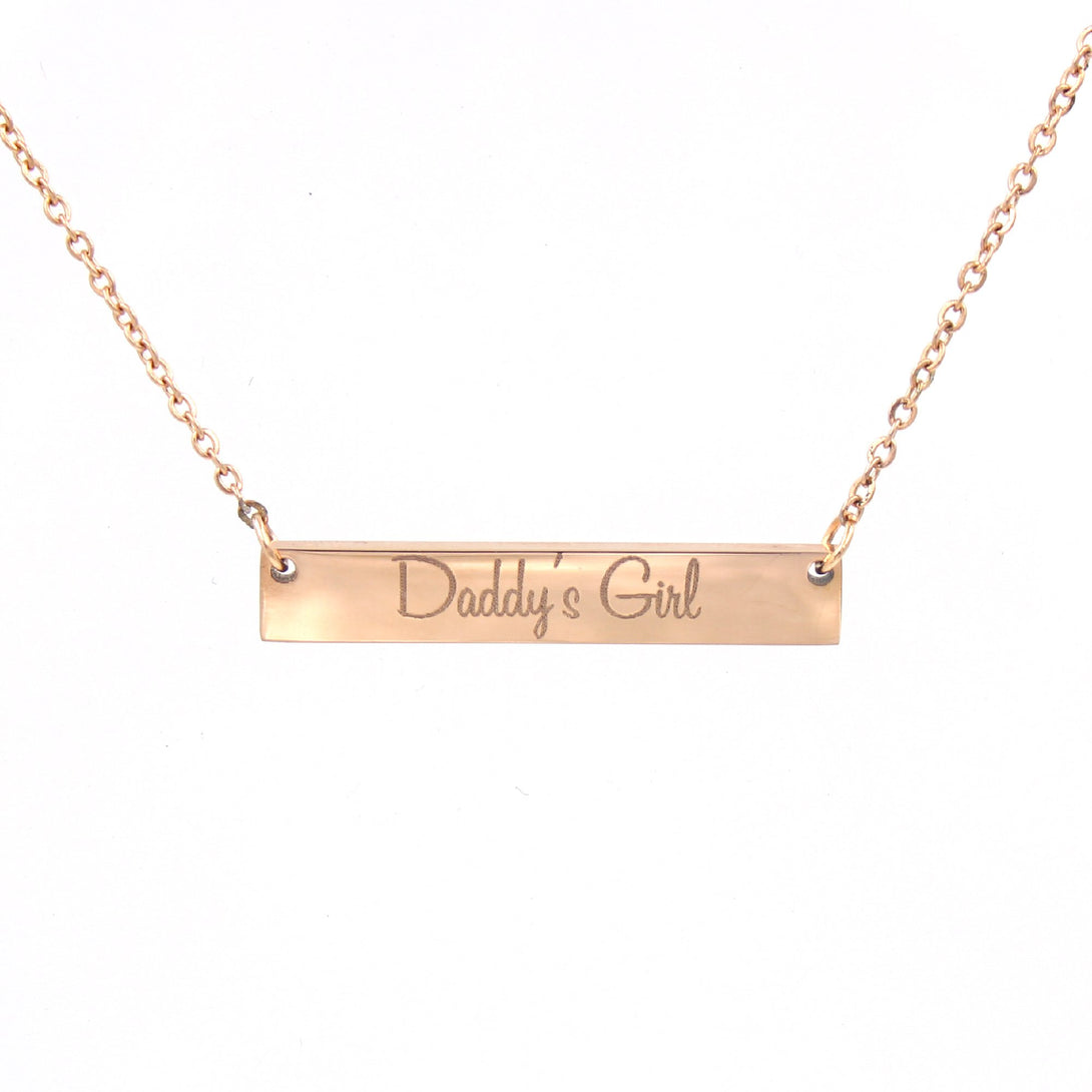 Personalized Bar Necklace - Discreet BDSM Day Collar Necklace Restrained Grace   