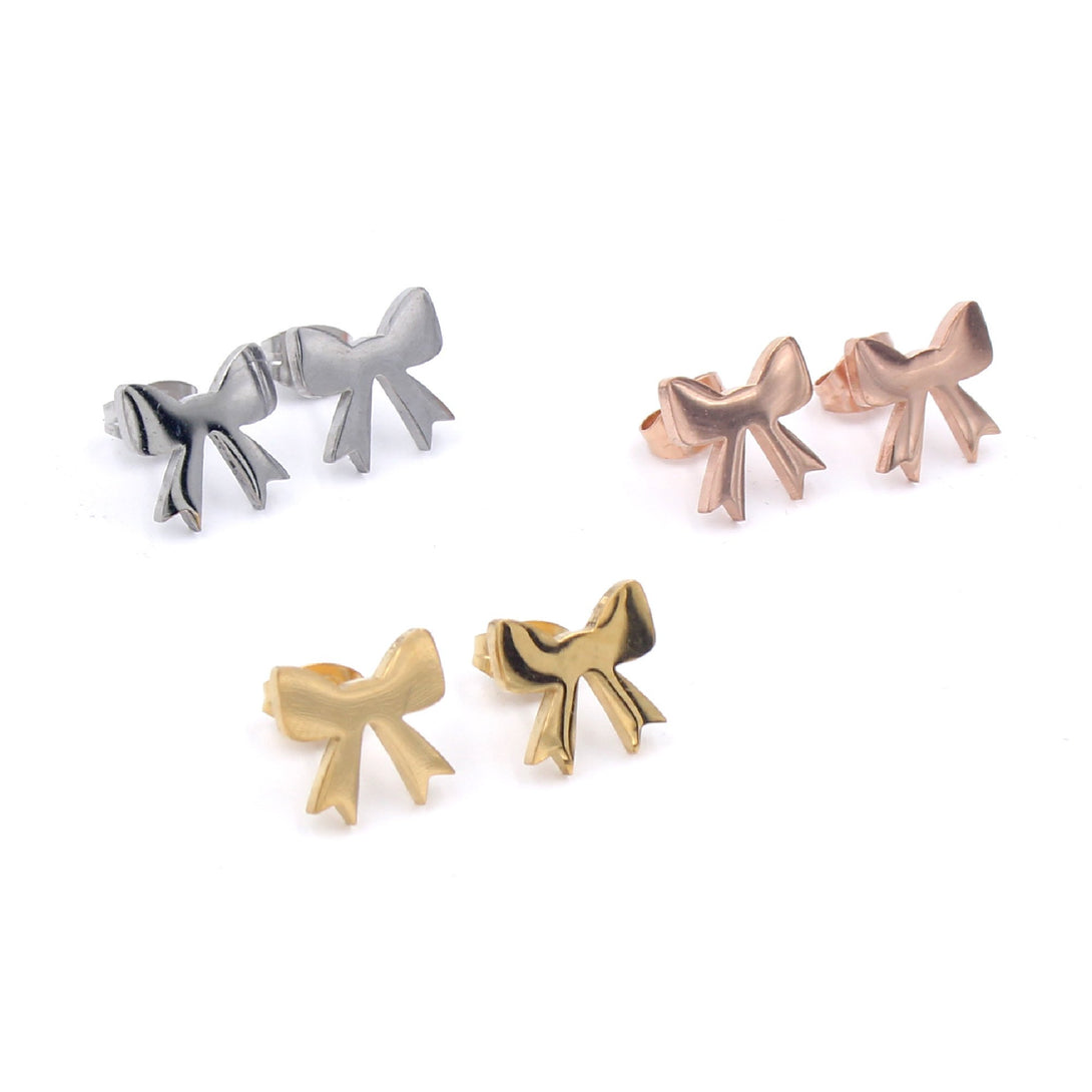 Restrained Grace Earrings Bow Stud Earrings