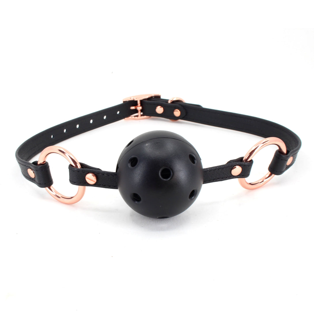 Custom Made Leather Ball Gag in Your Choice of Color Gag Restrained Grace   
