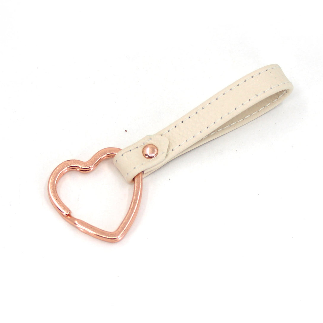 Design Your Own Leather Heart Keychain Keychain Restrained Grace   