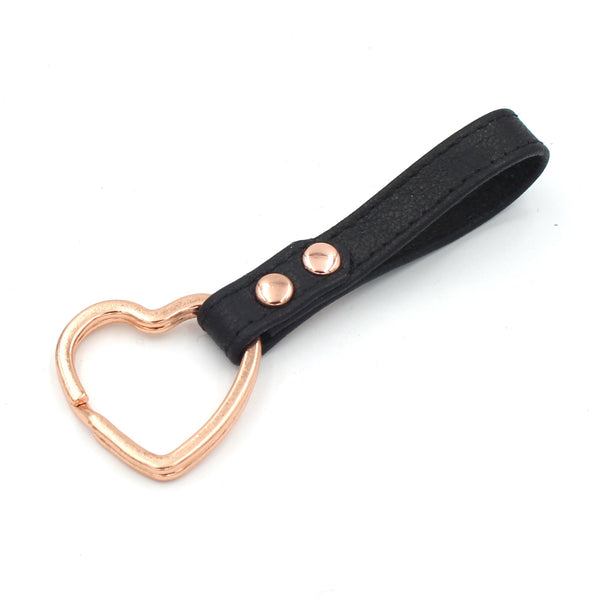 Custom Leather Heart Keychain - BDSM Key Chain Keychain Restrained Grace   