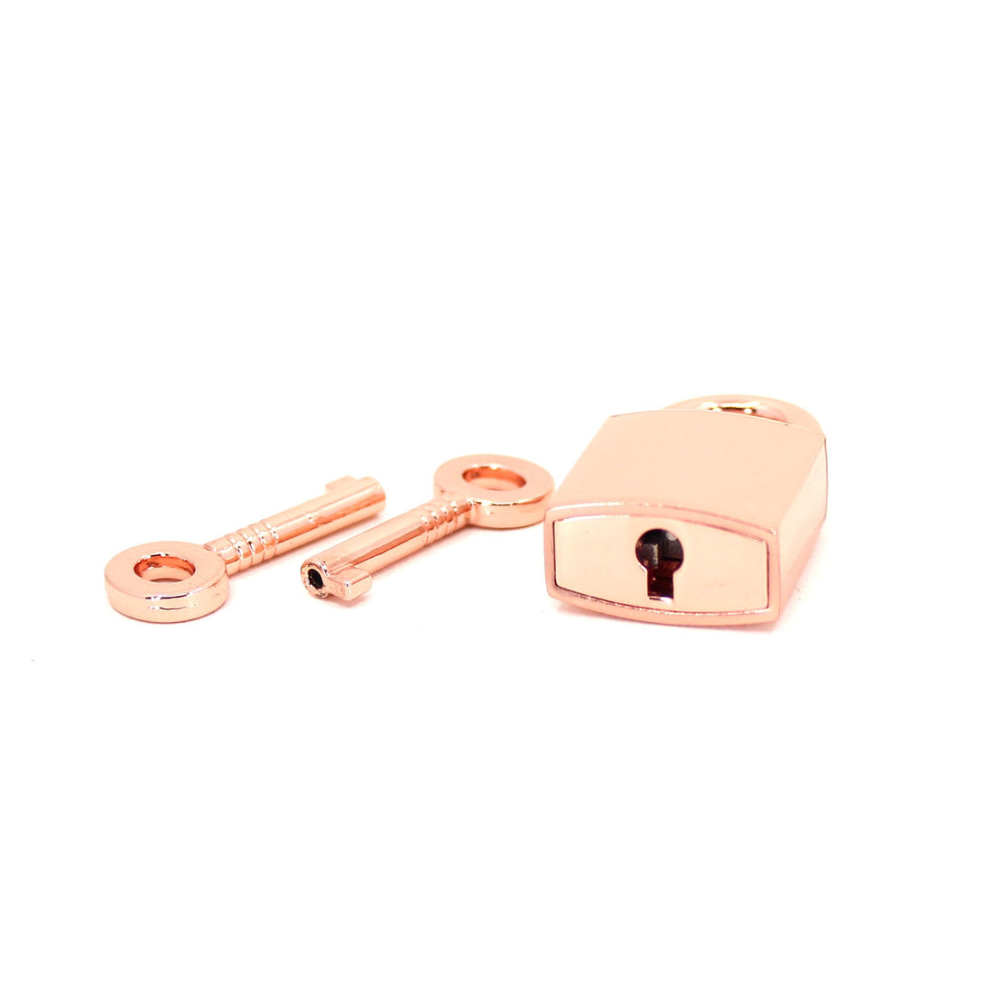 Restrained Grace Lock Rose Gold Square Padlock - Personalized BDSM Padlock