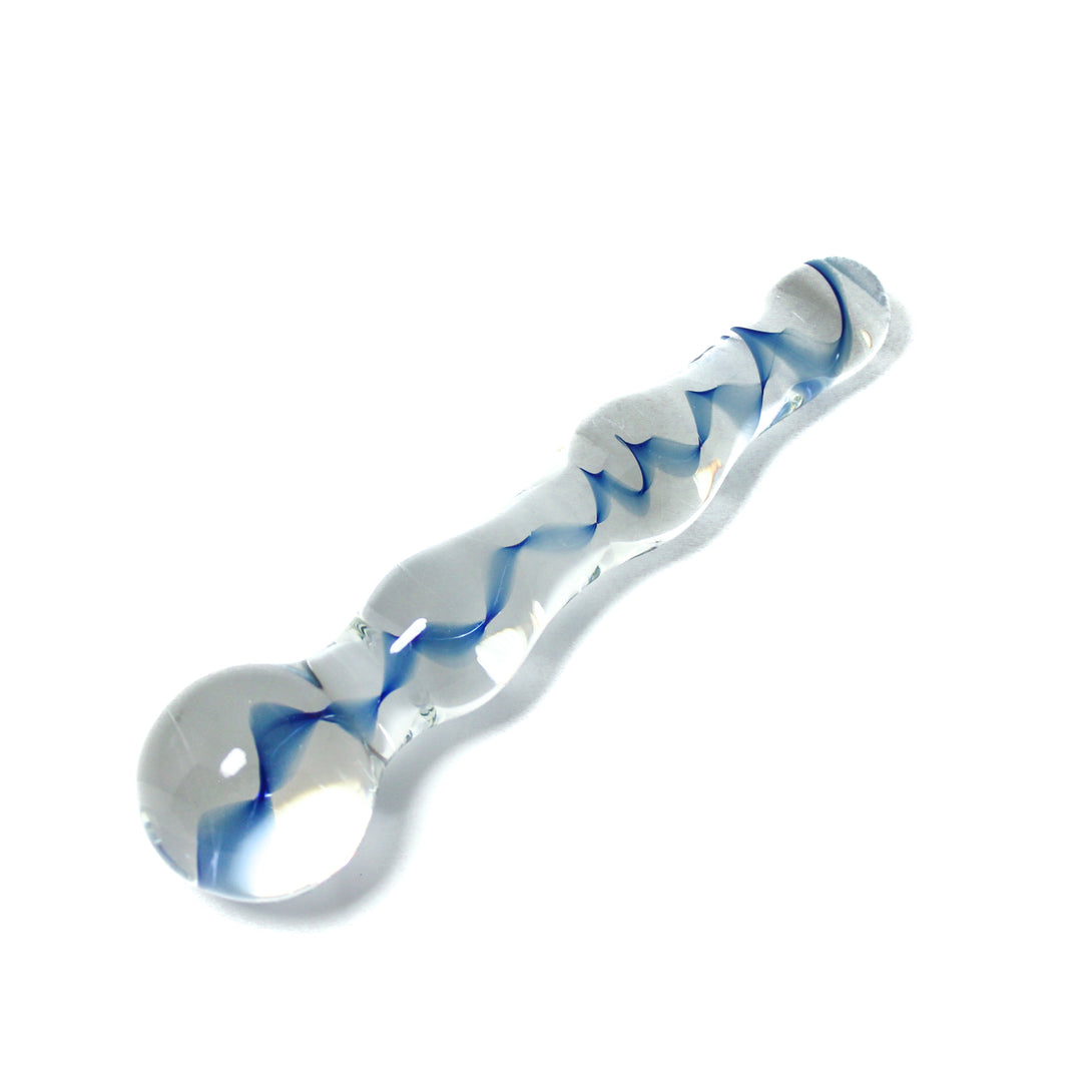 Swirled Glass Dildo Dildo Restrained Grace   