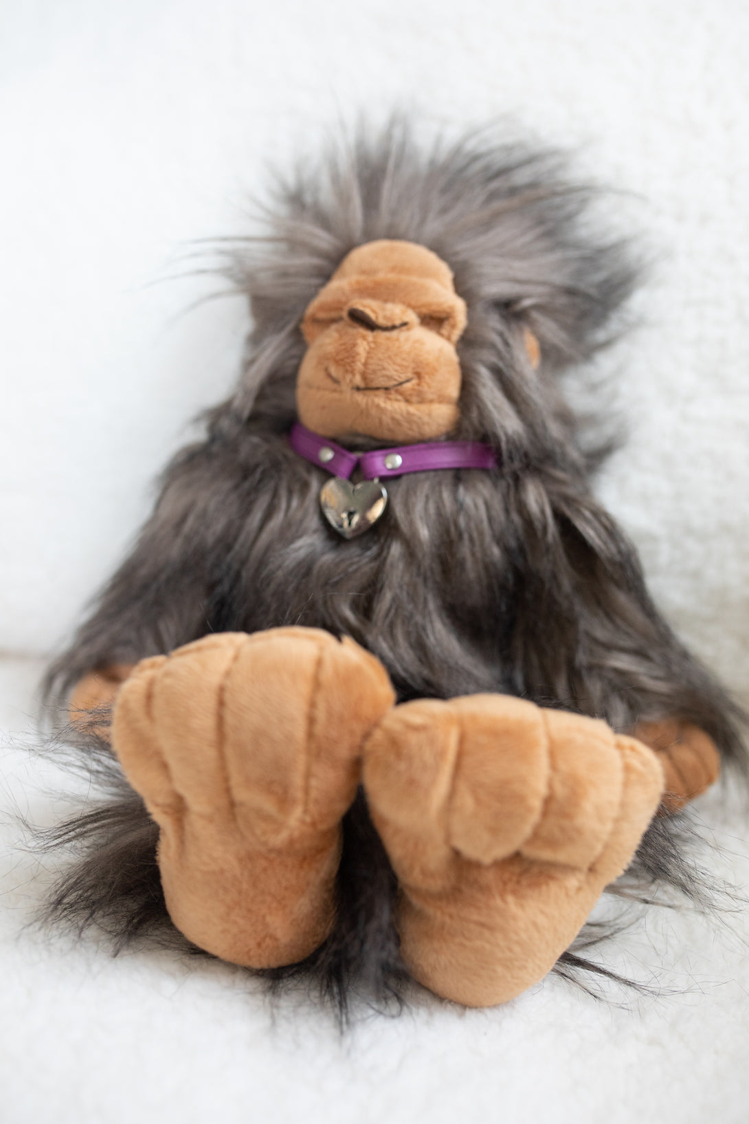 Bigfoot Bondage Stuffie with Custom Collar or Harness Stuffie Restrained Grace   